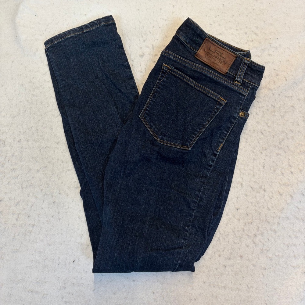 Lauren Ralph Lauren Jeans Co. Skinny Jeans Womens 2 Dark Wash Stretch Denim
